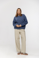wełniany sweter w kolorze denim
