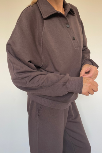 Bluza Polo w brązowym kolorze 