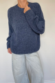 Damski sweter w granatowym kolorze