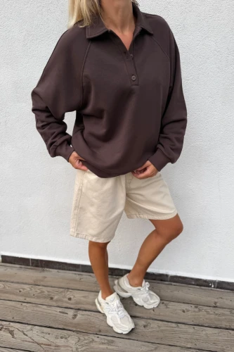 Bluza Polo w brązowym kolorze 